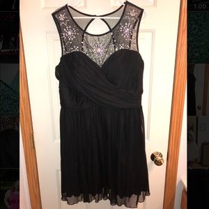 Black sequined dress from DEB